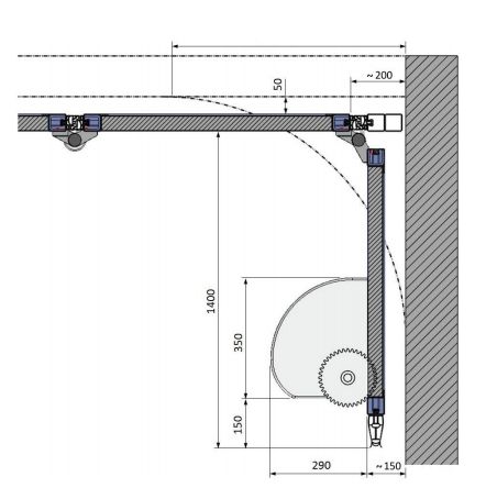 Porte de garage latérale Alpgate - largeur de vantail : 500 mm à 1350 mm - hauteur jusqu'à 8 m - acier ou acier inoxydable_1