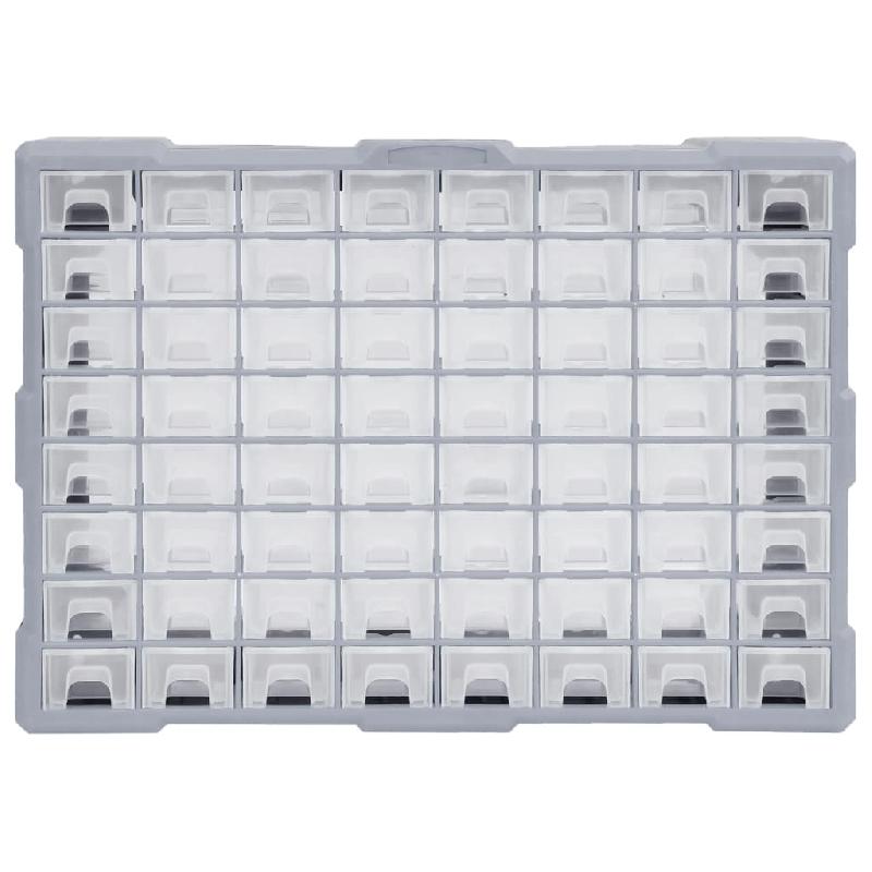 Vidaxl organisateur multi-tiroirs avec 64 tiroirs 52x16x37,5 cm 147580_1