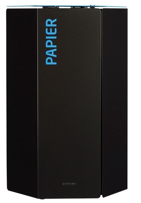 Borne de Tri Hexatri avec Serrure 50L - Acier poudré anti-UV, ouverture calibrée, seau intérieur avec anse métal_1