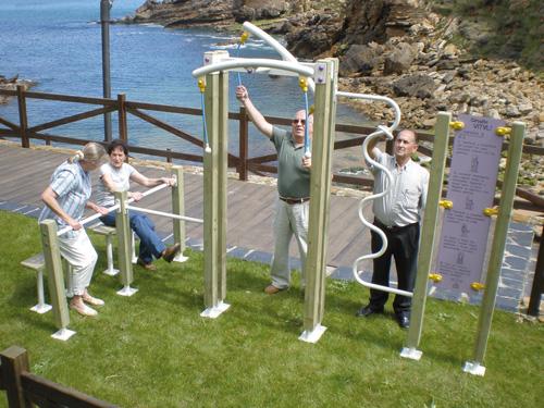 Circuit Vital Groupe D - 3,79 x 1,89 x 2,22 m - Bois traité, acier peint et polyéthylène_1