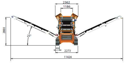 Crible scalpeur mobile Portafill 5000CT avec moteur diesel 41 kW