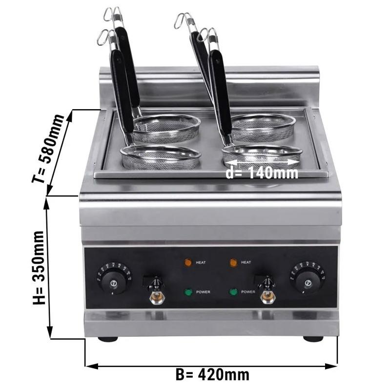 Cuiseur à pâtes électrique avec 4 paniers - 3 kW_1