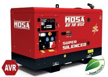 Ge 10 YSX groupe électrogène - Mosa - Diesel, 50 Hz, 9.5 kVA triphasé - Refroidissement à eau_1