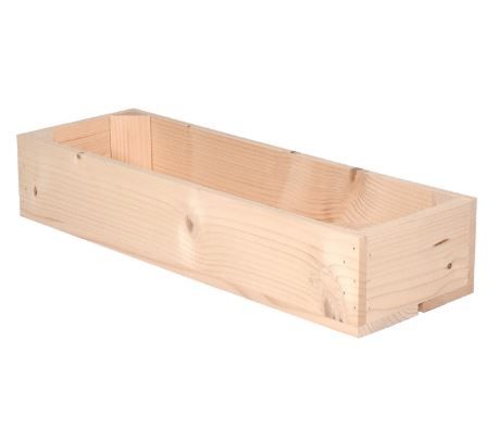H1 - Caisse en bois - Simply à Box - L18 x H10 x P54 cm - Bois brut ou 6 coloris de lasure à l'eau_1