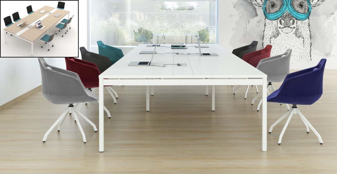 Table de réunion modulaire YOGI - pour salles de réunion, conférence et bureaux - design fonctionnel et modulable_1