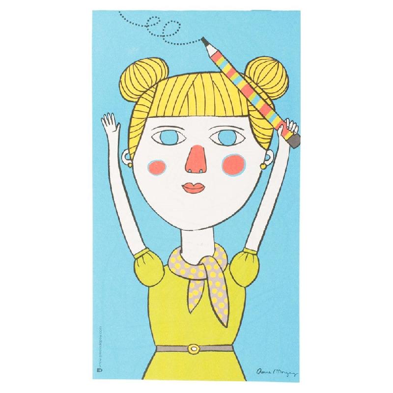 Cahier de coloriages Visages 12,5x22cm - par 100_1