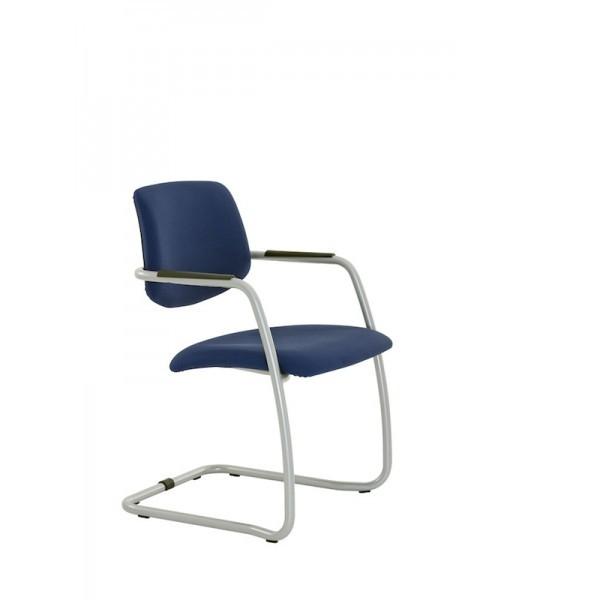 Fauteuil de réunion tissu, Roméo - Sitek - Noir_1