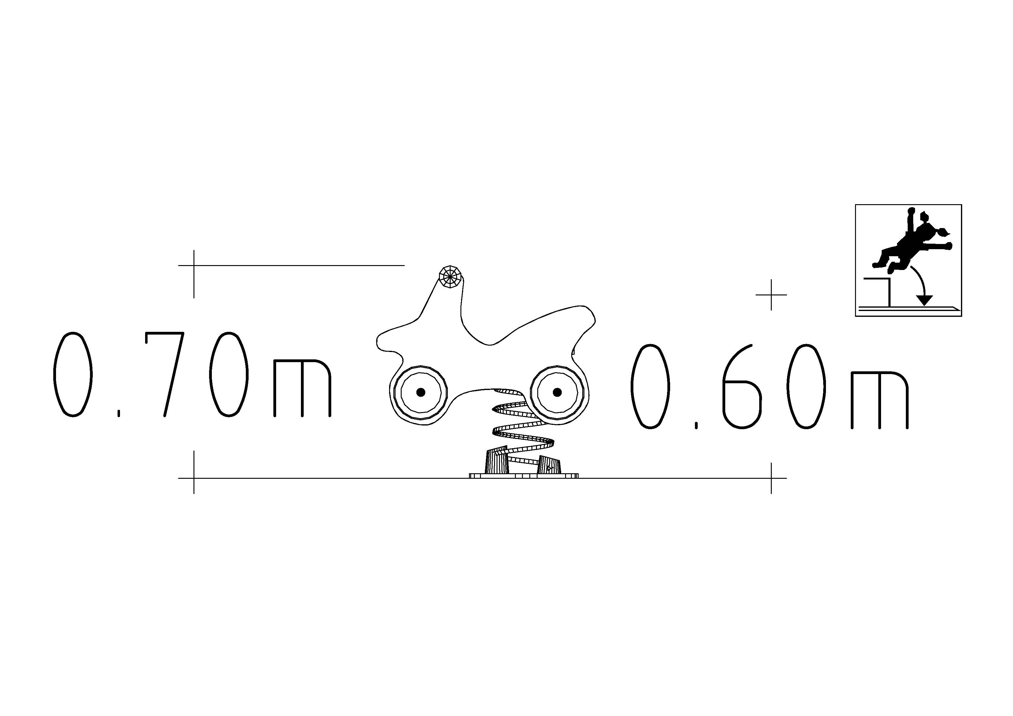 Jeu sur ressort Clay 1 place - réf 8044771 - Hags - Bleu - Fondation à enterrer_1