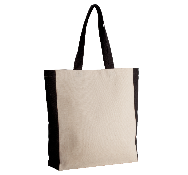 Sac cabas bicolore en coton canvas - Réf: KI0275 - Kimood - Conscious collection_1