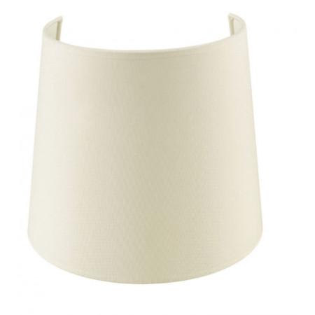 Applique murale Firenze - abat-jour demi-lune en tissu et structure en métal nickel satiné - intérieur IP20_1