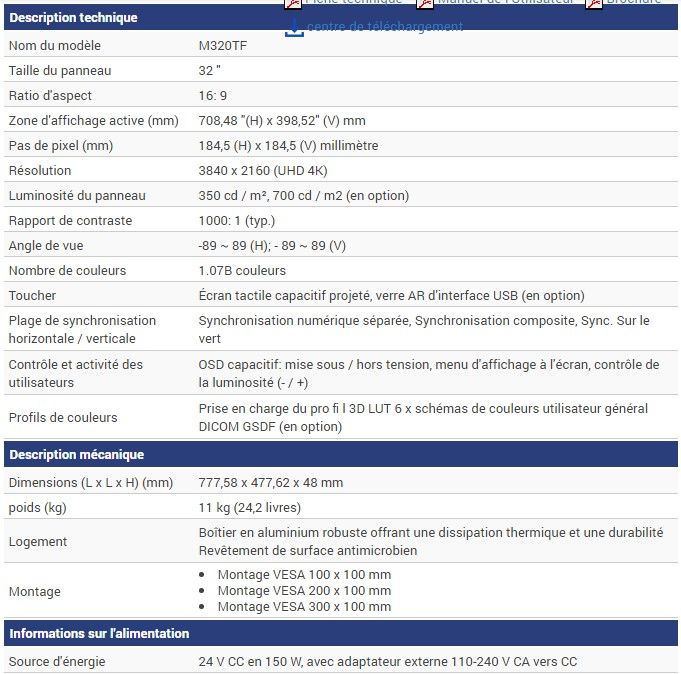 M320tf - ecrans tactiles - winmate inc. - résolution 3840 x 2160_1