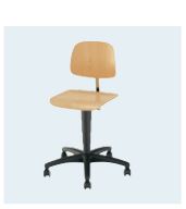 Siège de travail pivotant - Basic - Réglable en hauteur - Dossier en bois contrecollé et piètement en plastique_1