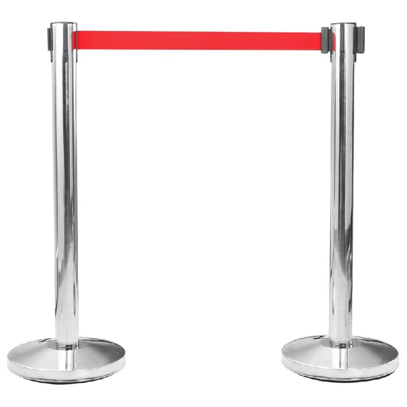 Vidaxl barrière à bande rétractable 200 cm rouge 51163_1