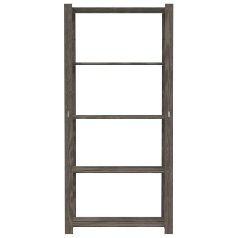 Vidaxl support de rangement à 5 niveaux gris 80x38x170 cm bois de pin 373385_1