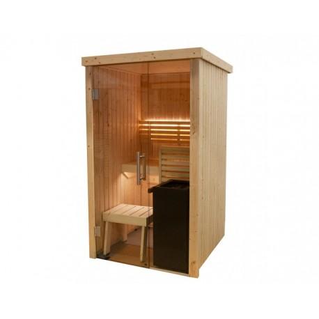 Cabine de sauna Harvia 121 x 118 x 202 cm - 1 à 2 personnes - Poêle Vega 3,5 kW et accessoires inclus_1
