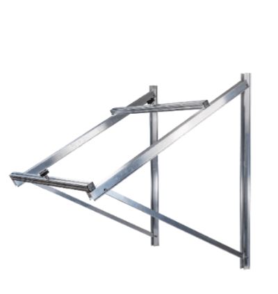 Kit de fixation façade 50° 1x4 pour une ligne de 4 panneaux de portrait - schletter_1