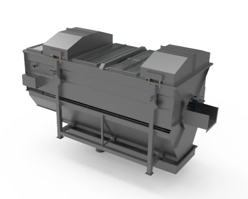 Laveur rotatif à aspersion - laveuses industrielles alimentaires - bruynooghe - 1200 x 4500 mm_1