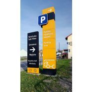 Panneau directionnel - Foshan Nanhai Guose - Panneau de pylône d'entrée de parking en aluminium personnalisé_1