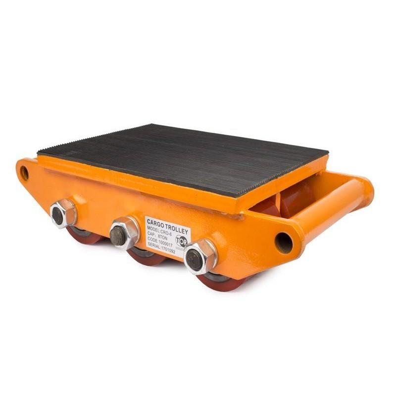 Patin rouleur TOR CRO-6 : 8T - Capacité 8 tonnes, 6 rouleaux, plateforme 410x210x95 mm_1