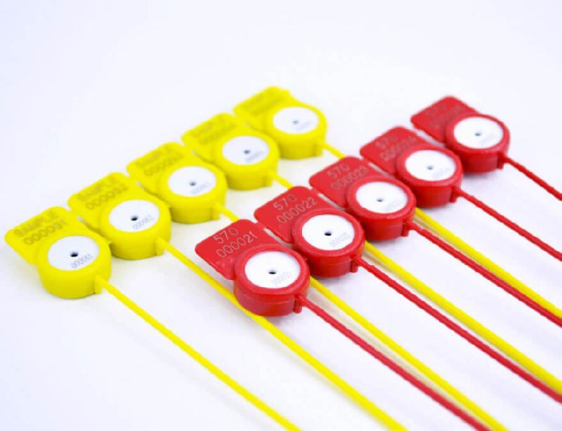 Scellé à tige lisse - Nylon - Longueur 190 mm - Tige Ø1.3 mm - Tête 10.31x10.92 mm - Jaune_1