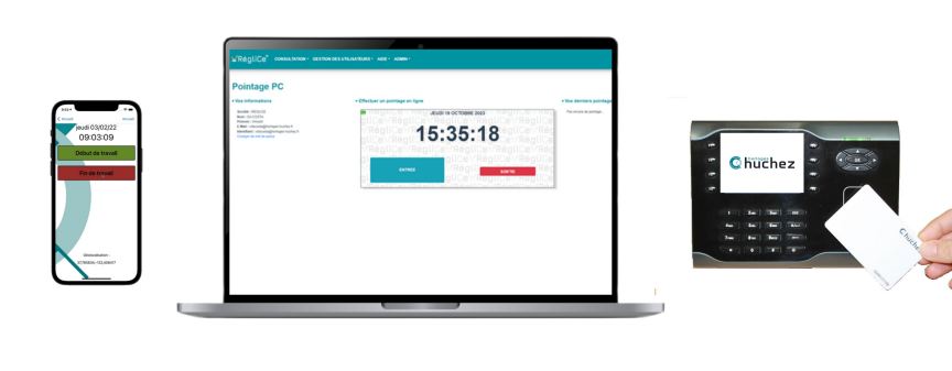 Solution de suivi de pointages dans le Cloud - RégliCe PURE - Application SaaS accessible partout et conforme RGPD_1