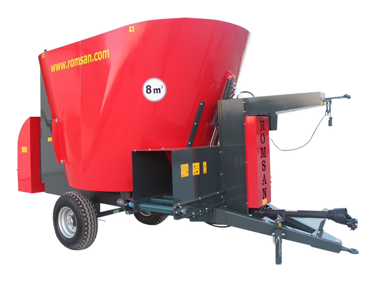 YK 80 - mélangeuse agricole Romsan - volume 8 m³ - 65 HP - 1 spirale_1