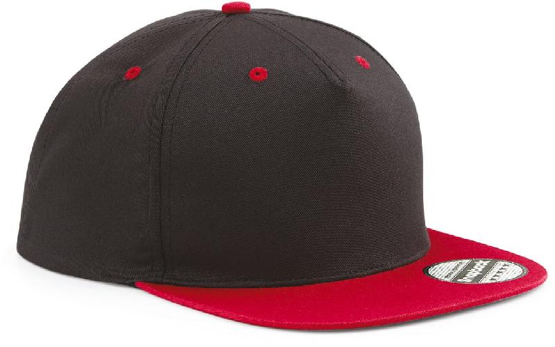 Casquette Snapback contrastée - 5 panneaux - Beechfield - 100% coton sergé - Réf: B610C_1