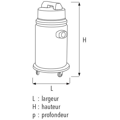 Mc 16 i - Aspirateur à eau et poussière - Cuve inox 20L - Sidamo - Filtre classe L_1
