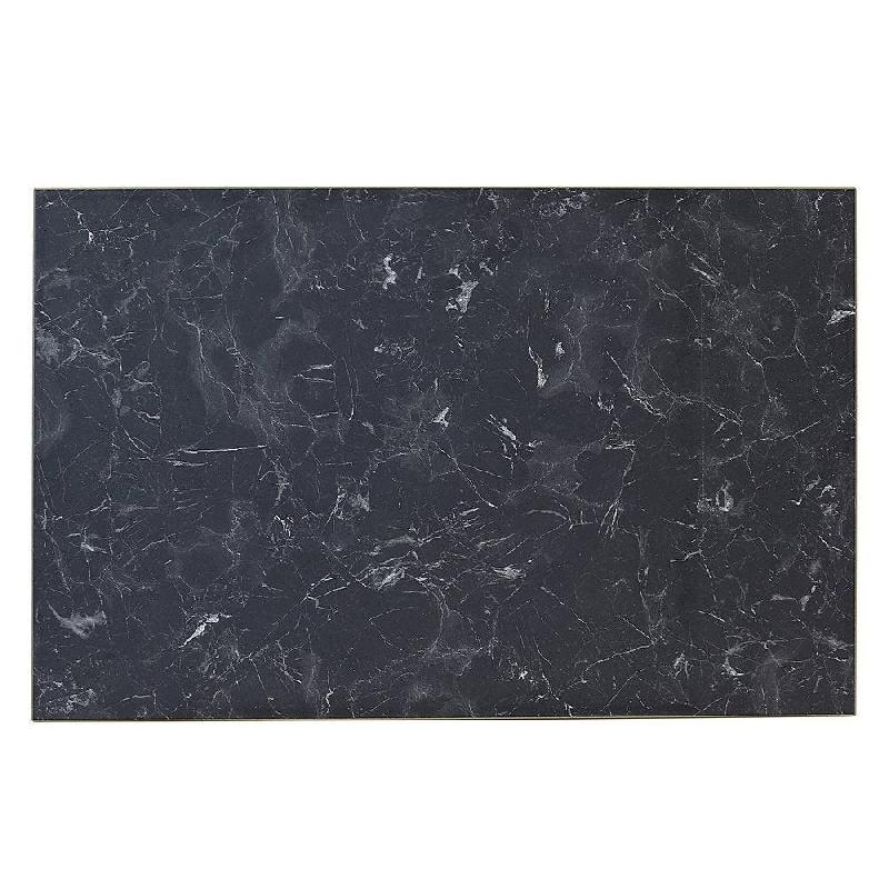 Plateau rectangulaire de table d'intérieur Tavola 70x110cm stratifié marbre noir_1