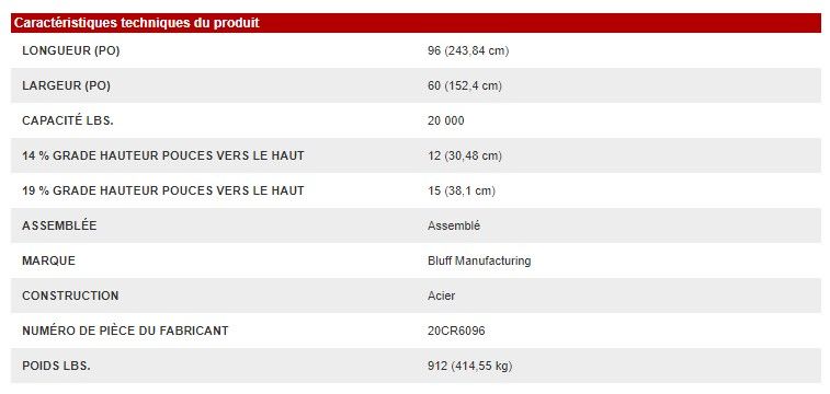 WB986096 - Rampe d'accès pour conteneur - Global Equipment Company Inc - capacité 20 000 lbs - tout en acier soudé_1