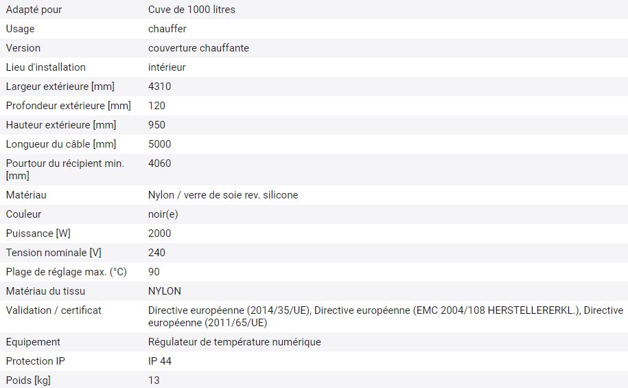 117724w - Couverture chauffante pour cuve IBC de 1000 litres - 2000 W avec thermostat réglable et housse isolante_1