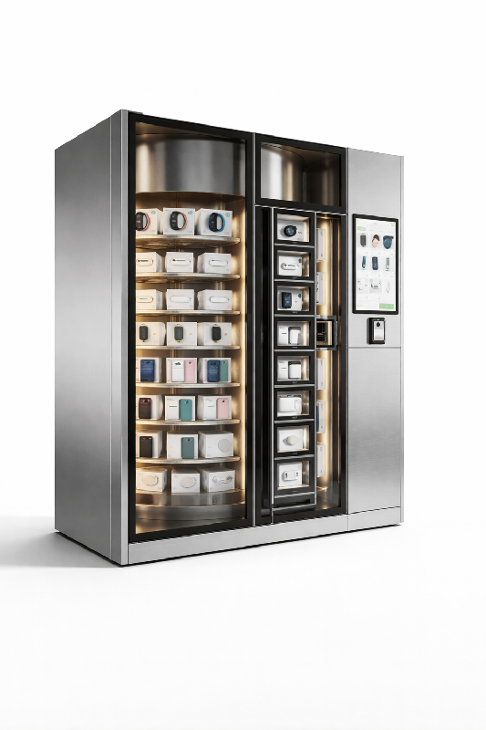 Distributeur automatique d'accessoires technologiques intelligents - Système de distribution à tambour pour bureaux_1