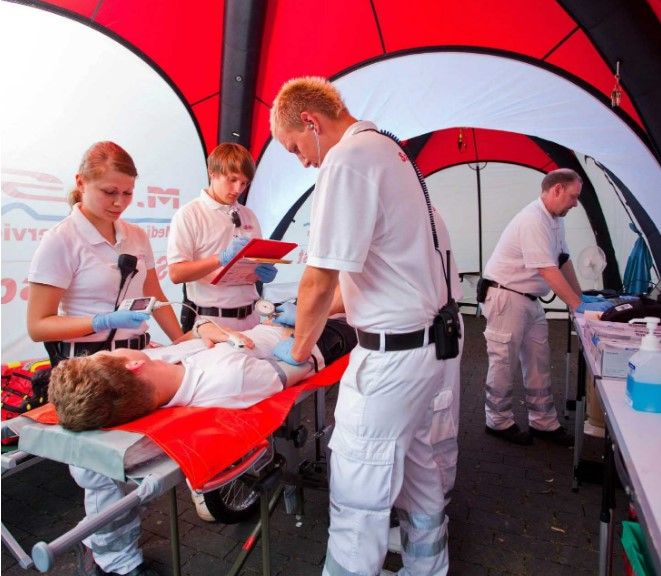 Gybe - Abris médicaux mobiles Fugu - Tente de secours gonflable 5 x 5 m_1