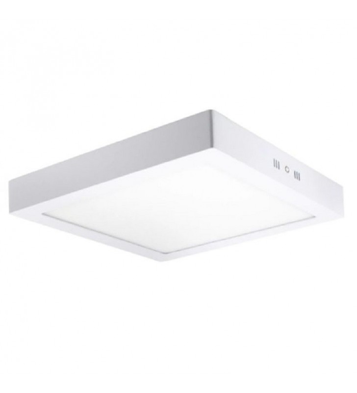 Plafonnier LED carré saillie 18W - IP20 - Réf DOSAIC18W4K - lumière 4000K - dimensions 217x217x35mm_1