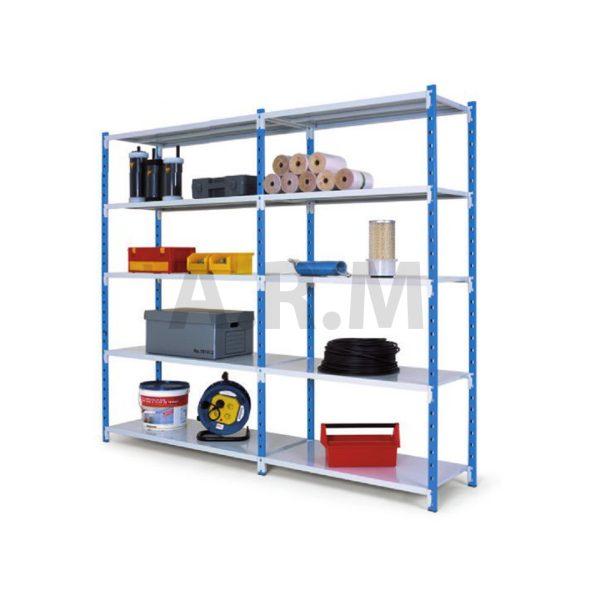 Rayonnage peint à tablettes tubulaires Flip et tôlées Fliclass_1