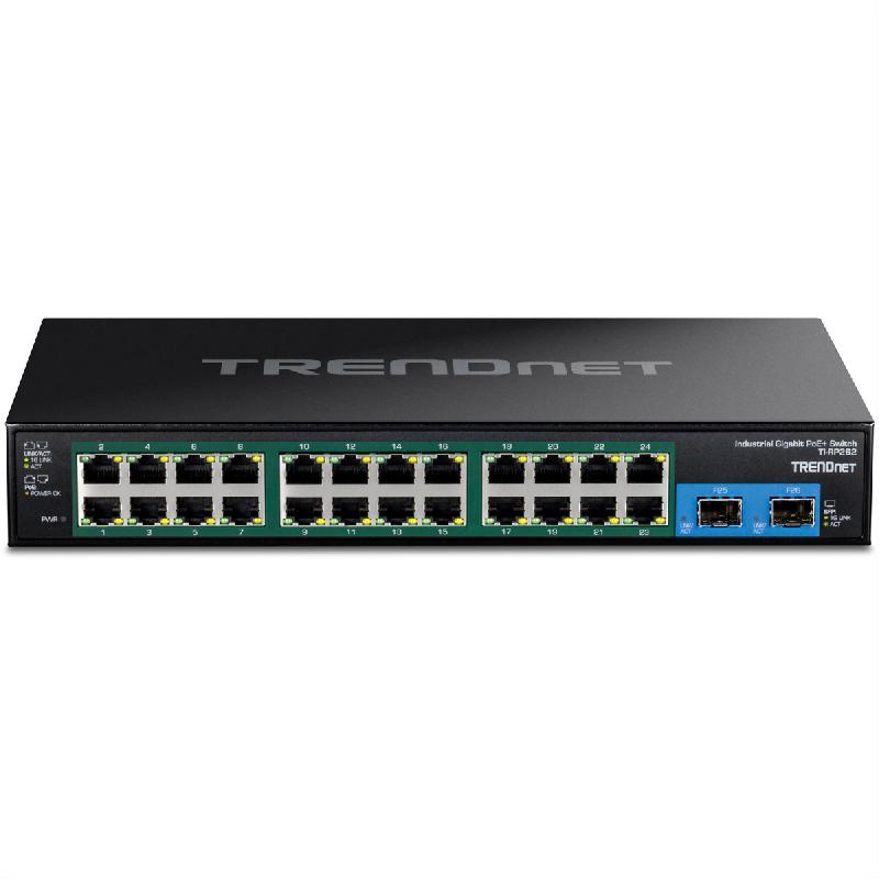 TRENDnet TI-RP262 Switch PoE+ Gigabit industriel, 26 ports montable sur rack_1