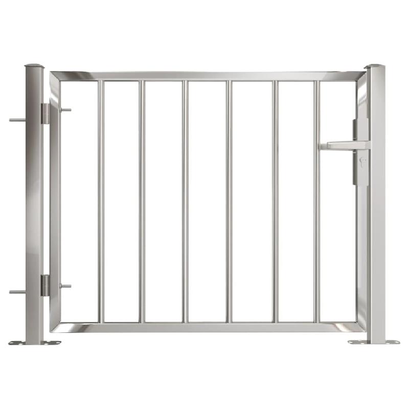 Vidaxl portail de jardin 100x75 cm acier inoxydable 316849_1