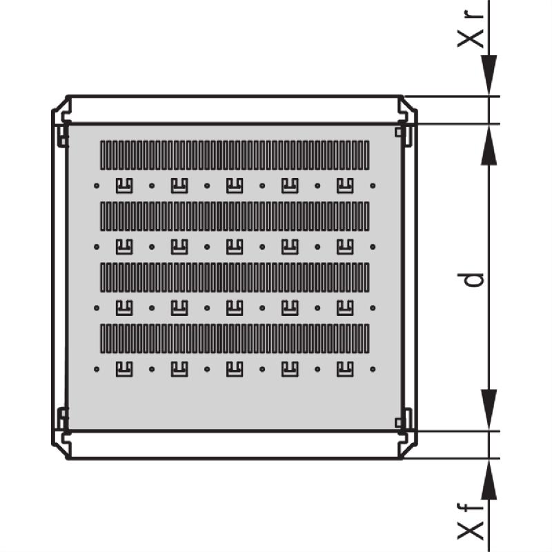 Étagère varistar SCHROFF, fixe, 75 kg, RAL 7021, 600W 800D_1