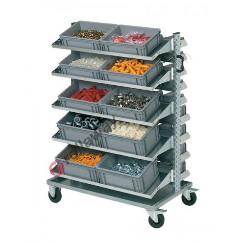Chariot porte bac - Smart 102 - 1023x613x1430 mm - acier galvanisé - capacité 300 kg_1