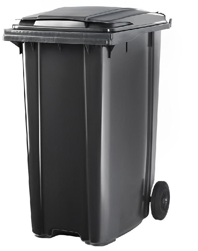 Collecteur à déchets avec couvercle rabattable et roues Ø200mm - Plusieurs volumes disponibles_1