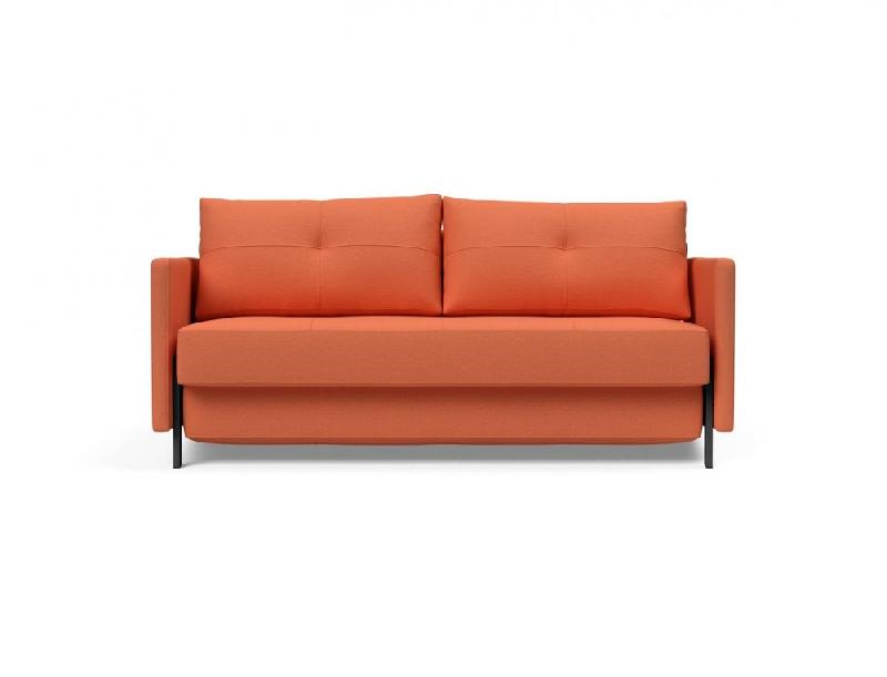 Canapé design convertible Cubed 02 Arms - Innovation Living - Lit 160x200 cm - Tissu Argus Rust_1