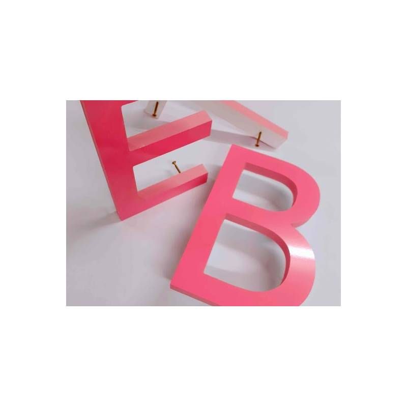 Kit-lettres-couleur - Lettrage 3D en relief - PVC découpé 10mm à 30mm - Avec gabarit de pose et fixation - Popdeco_1