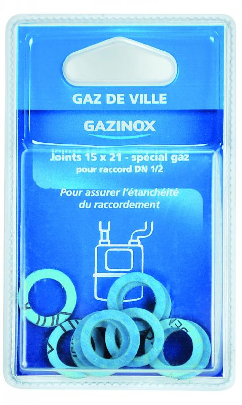 Lot de 10 joints plats pour gaz naturel - sans amiante - GAZINOX_1