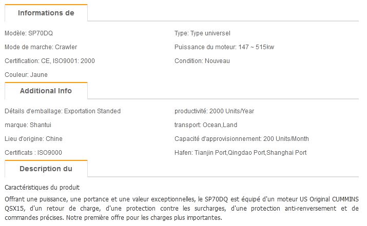 SP70DQ - Pipelayer et poseur de canalisation Shantui - 70 tonnes - moteur Cummins QSX15 - protection anti-renversement_1