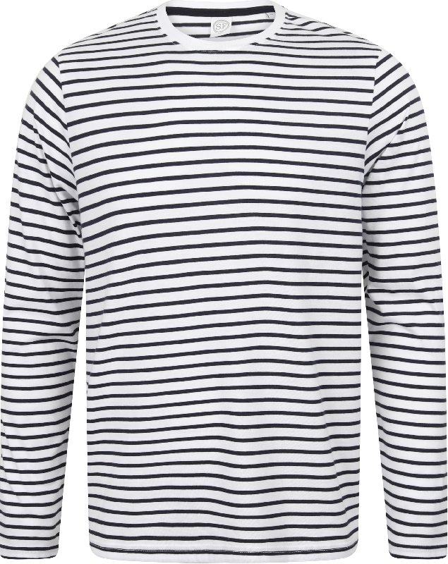T-shirt rayé manches longues - Skinni Fit - Unisexe - 100% coton jersey - Réf: SFM204_1