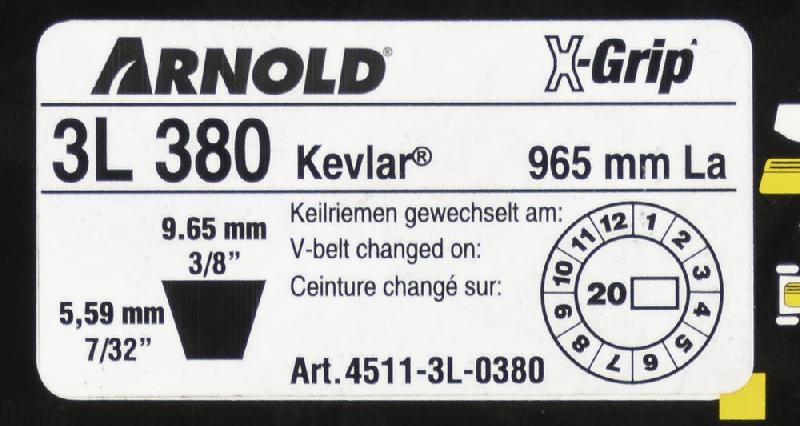 Courroie trapézoïdale X-Grip V - Type 3L380_1