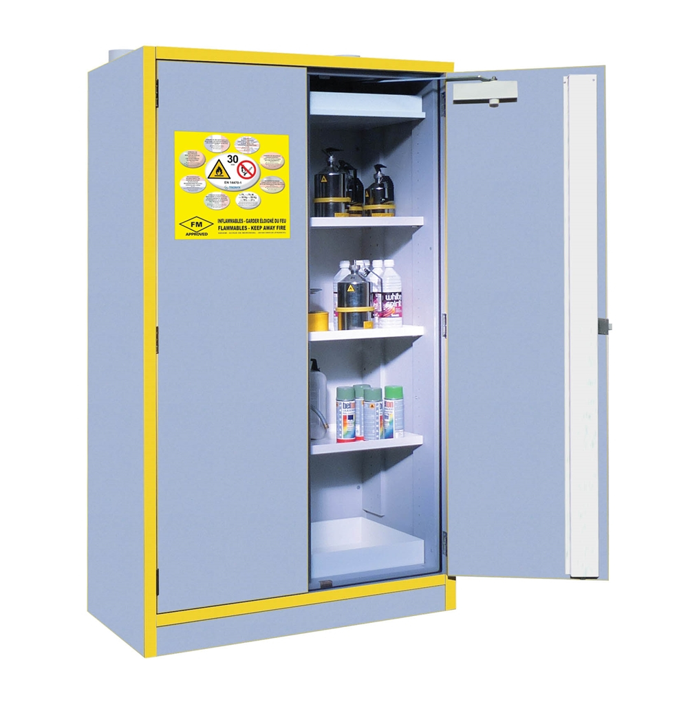 As302p - armoire de sécurité pour produits inflammables - delahaye - capacité 250 l_1