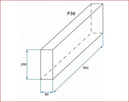 Bordure béton P3 classe U Sepa - 100x20x8cm - résistant à l'abrasion_1
