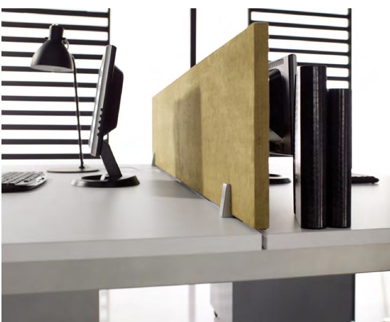 Bureau 2 personnes Tempo avec passe-câbles  - Mobel Linea - 120, Alu, Acacia clair_2