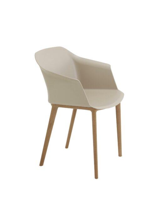 Fauteuil multi-usage SWAN - neuf - coque en polypropylène, piétement en fibres de bois et de verre, design moderne et éco-conception_1